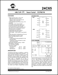 datasheet for 24C65/P by Microchip Technology, Inc.
