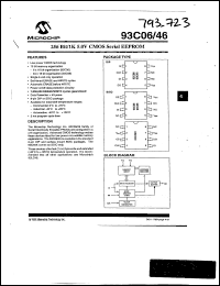 datasheet for 93C46/SN by Microchip Technology, Inc.