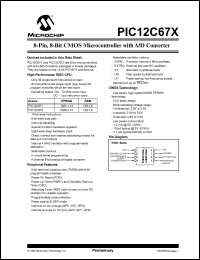 datasheet for PIC12C671-04/SM by Microchip Technology, Inc.