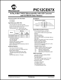 datasheet for PIC12CE673/JW by Microchip Technology, Inc.