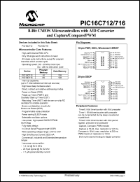 datasheet for PIC16C716-04/P by Microchip Technology, Inc.