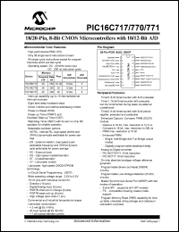 datasheet for PIC16C717/JW by Microchip Technology, Inc.