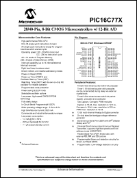 datasheet for PIC16C773/JW by Microchip Technology, Inc.