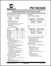 datasheet for PIC16LC621A-04/P by Microchip Technology, Inc.