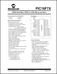 datasheet for PIC16LF77-I/P by Microchip Technology, Inc.