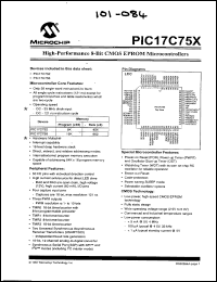 datasheet for PIC17LC756A-08I/P by Microchip Technology, Inc.