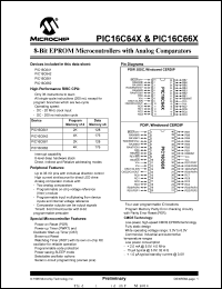 datasheet for PIC16C642-20I/SP by Microchip Technology, Inc.