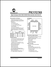 datasheet for PIC17C766-25I/L by Microchip Technology, Inc.