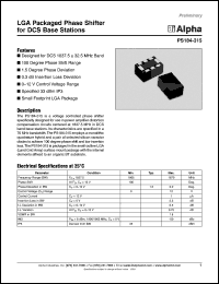 datasheet for PS184-315 by 