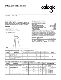 datasheet for 2N5115 by Calogic, LLC