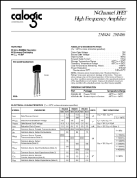 datasheet for 2N5485 by Calogic, LLC