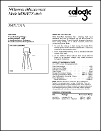 datasheet for 3N170 by Calogic, LLC