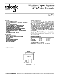 datasheet for CLM1117M by Calogic, LLC