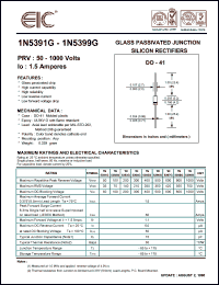datasheet for 1N5396G by 
