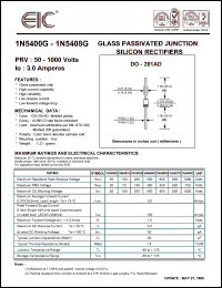 datasheet for 1N5402G by 
