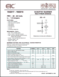 datasheet for 1N5819G by 