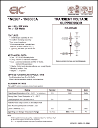datasheet for 1N6267 by 