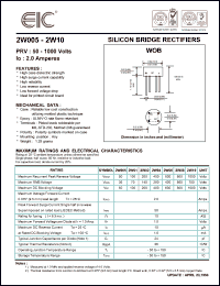 datasheet for 2W005 by 