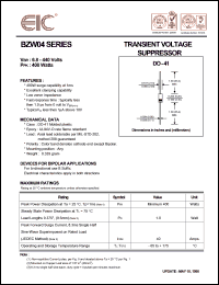 datasheet for BZW04P8V5 by 