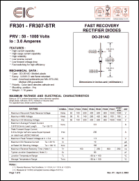 datasheet for FR301 by 