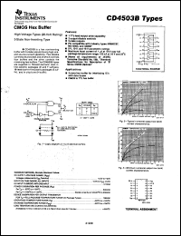 datasheet for CD4503BE by Texas Instruments