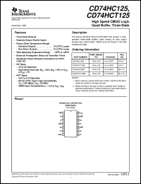 datasheet for CD54HCT125F3A by Texas Instruments