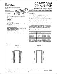 datasheet for CD74FCT541M by Texas Instruments