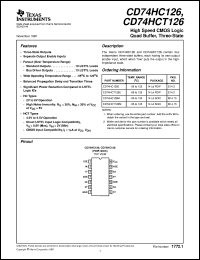 datasheet for CD74HC126E by Texas Instruments