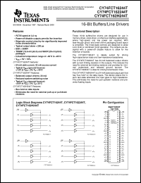 datasheet for CY74FCT162244ATPAC by Texas Instruments