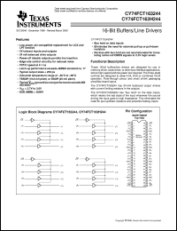 datasheet for CY74FCT163244APAC by Texas Instruments
