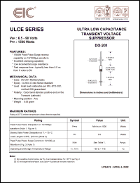 datasheet for ULCE7.5A by 