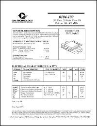 datasheet for 0104-100 by 