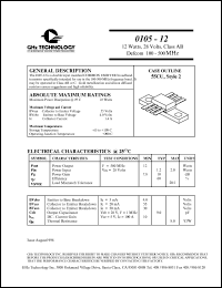 datasheet for 0105-12 by 