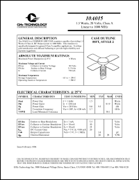 datasheet for 10A015 by 