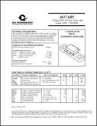 datasheet for 1617AB5 by 