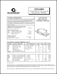 datasheet for 1920AB60 by 