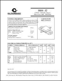 datasheet for 1014-12 by 