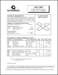 datasheet for 1015MP by 