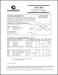 datasheet for 1035MP by 