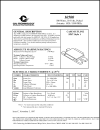 datasheet for 10500 by 