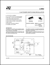 datasheet for L4962A by SGS-Thomson Microelectronics