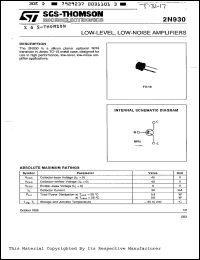 datasheet for 2N930 by SGS-Thomson Microelectronics