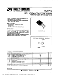 datasheet for BUH715 by SGS-Thomson Microelectronics