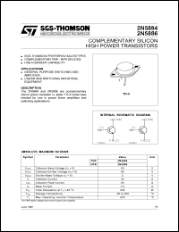 datasheet for 2N5884 by SGS-Thomson Microelectronics