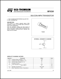 datasheet for BFX34 by SGS-Thomson Microelectronics