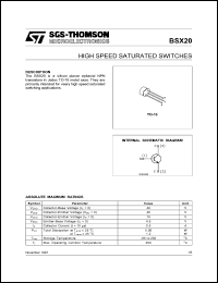 datasheet for BSX20 by SGS-Thomson Microelectronics