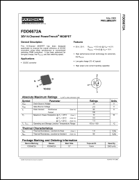 datasheet for FDD6672A by Fairchild Semiconductor