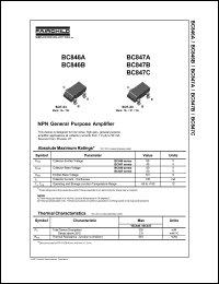 datasheet for BC846A-MR by Fairchild Semiconductor