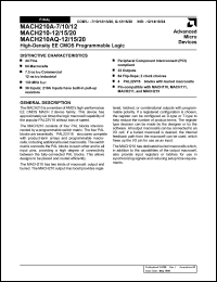 datasheet for MACH210A-10JC by AMD (Advanced Micro Devices)