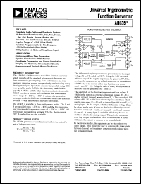 datasheet for AD639SD/883B by Analog Devices